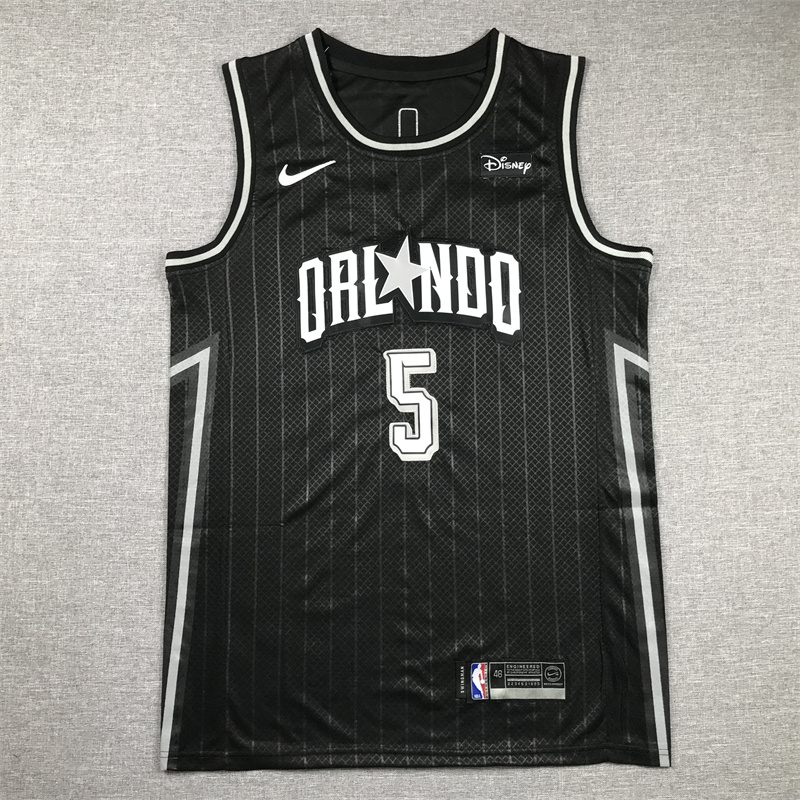 Men Orlando Magic #5 Banchero Black Nike City Edition 2025 NBA Jersey
